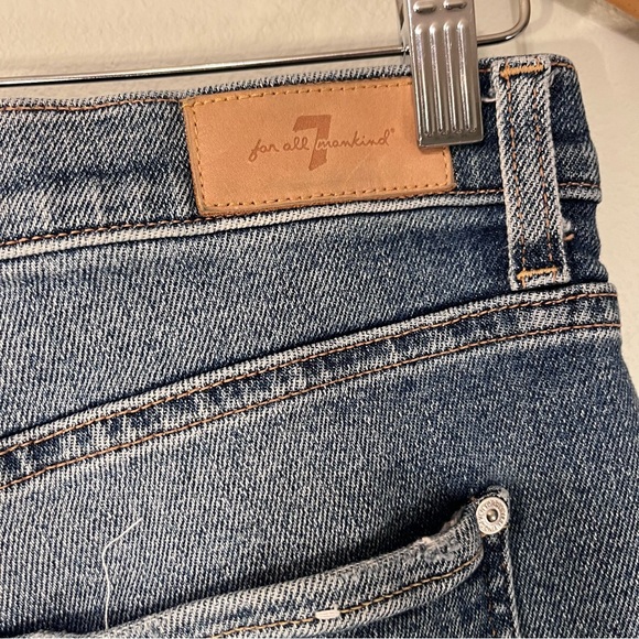 7 FAM For All Mankind Button Fly Classic Blue Women's Jeans Size 32 - Picture 9 of 13